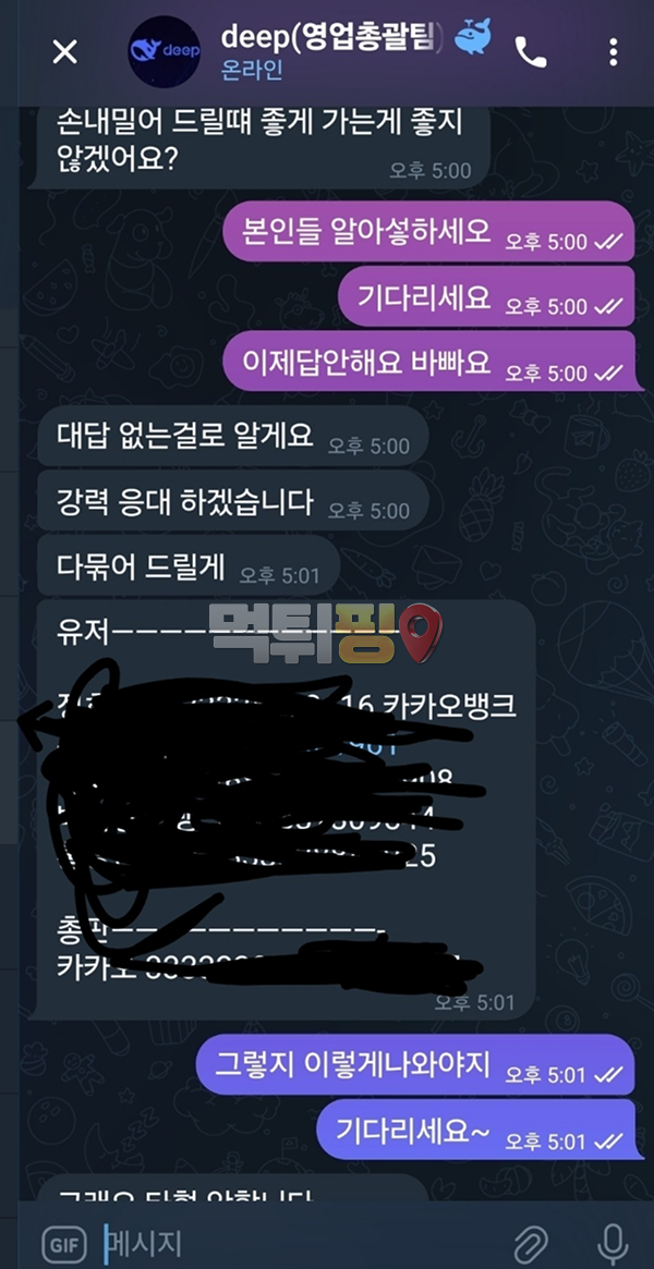 딥시크 먹튀 확정 증거자료