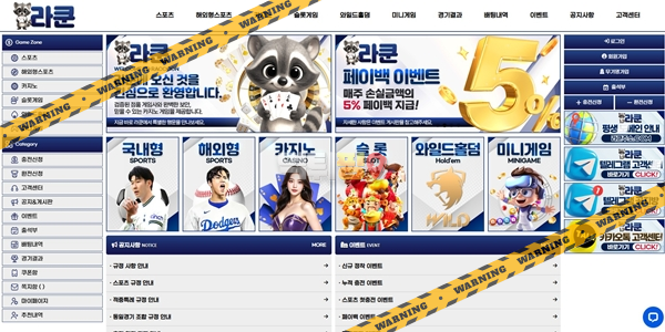 먹튀사이트 라쿤 먹튀검증