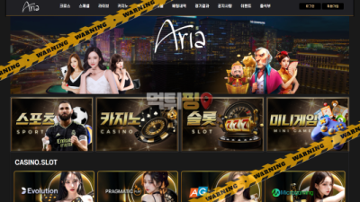 먹튀사이트 아리아 먹튀검증