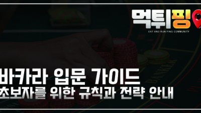 먹튀핑 바카라 입문 가이드 썸네일